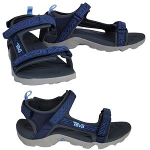 New Teva boys tanza outdoor strappy sandals navy